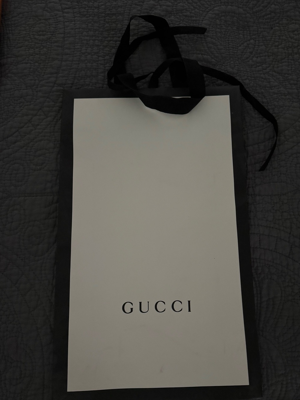 Gucci Branded Shopping Bag - White and Black